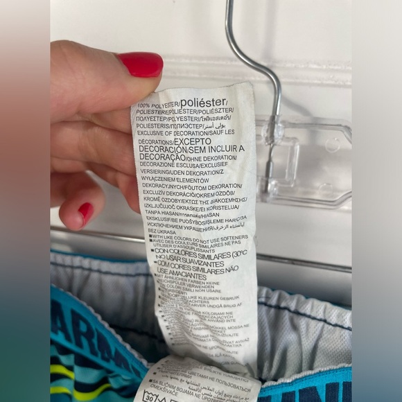 Under Armour Blue Neon Loose Fit Heatgear Drawstring Patterned Athletic Shorts - Picture 4 of 10